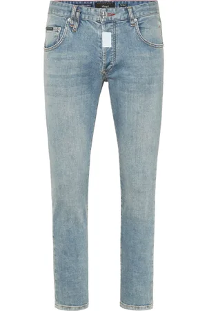 Philipp Plein Jean à plaque logo
