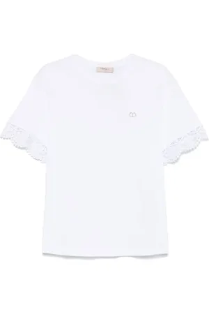 Twin-Set T-shirt à empiècements en dentelle