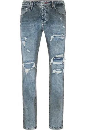 Philipp Plein Jean à effet usé