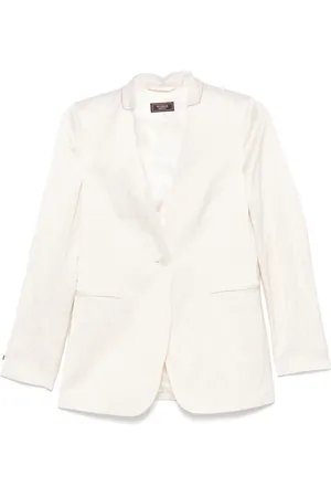 PESERICO SIGN Blazer en satin à simple boutonnage