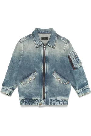 Dolce & Gabbana Veste en jean à plaque logo