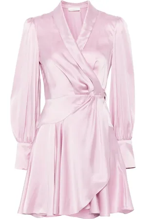 ZIMMERMANN Robe portefeuille courte en soie