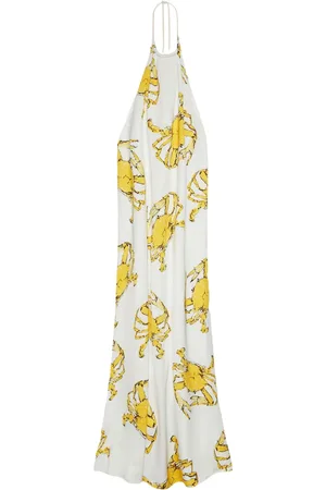 Msgm Robe à imprimé crabe