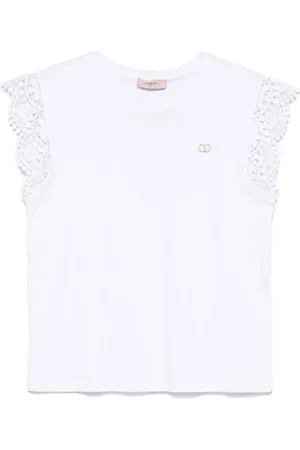 Twin-Set T-shirt à empiècements en dentelle