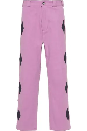 Bluemarble Pantalon droit à ornements en perles