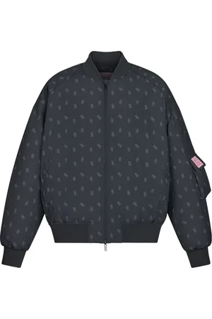 Monochrome Veste bomber à motif en jacquard