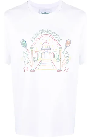 Casablanca T-shirt Rainbow Crayon en coton biologique
