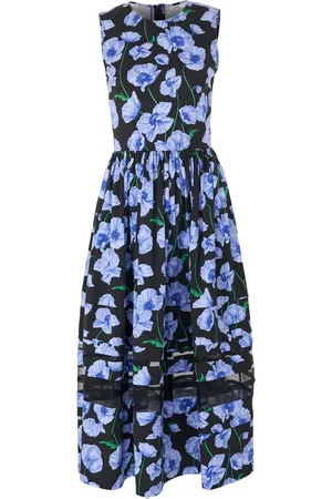 Carolina Herrera Robe mi-longue à fleurs