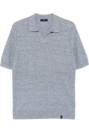 FAY Polo en maille chinée