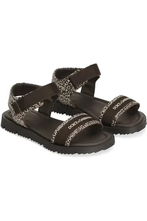 Dolce & Gabbana Sandales en cuir à logo imprimé