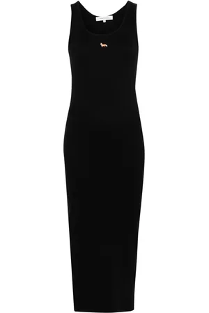 Maison Kitsuné Robe mi-longue en maille nervurée