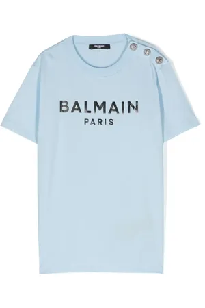 Balmain T-shirt en coton à logo imprimé
