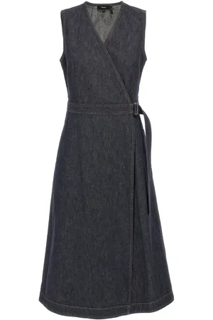 THEORY Robe cache-cœur à taille nouée
