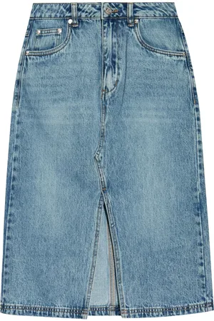Gestuz Jupe en jean à patch logo