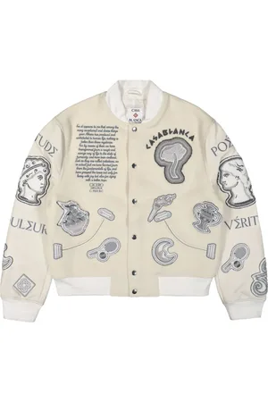 Casablanca Veste bomber en maille chenille à design patchwork