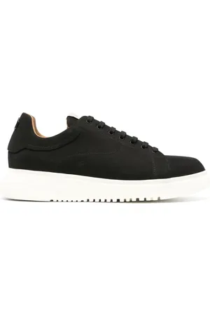 Emporio Armani Baskets en cuir à lacets
