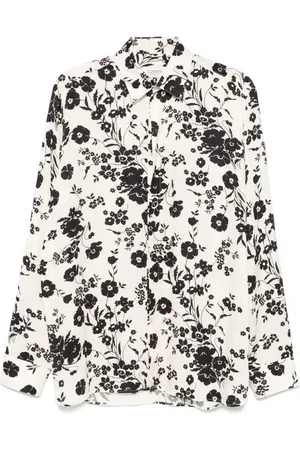 LANEUS Chemise à fleurs