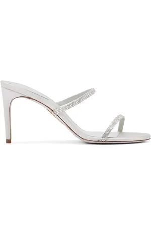 RENE CAOVILLA Sandales en satin à strass 100 mm