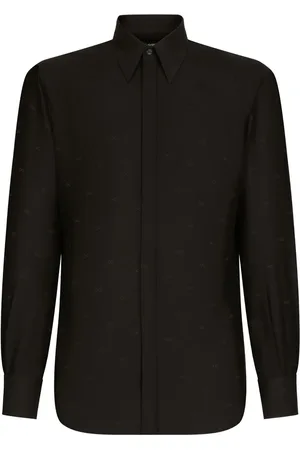 Dolce & Gabbana Chemise en soie à logo imprimé