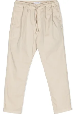 Paolo Pecora Pantalon chino droit à taille à lien de resserrage