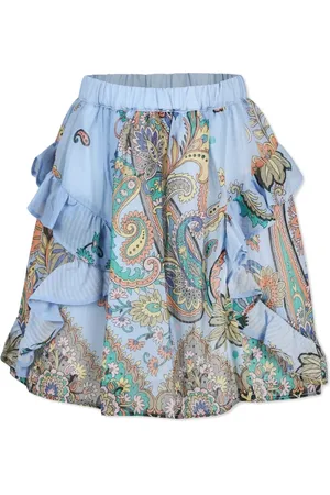 Etro Jupe volantée à motif cachemire