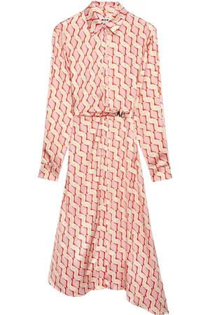 Msgm Robe à motif géométrique