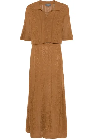 ERIC BOMPARD Robe façon polo rayé
