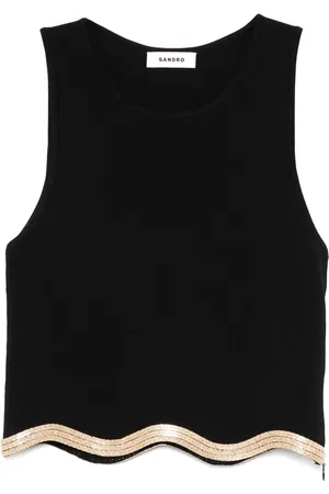 Sandro Haut crop à sequins