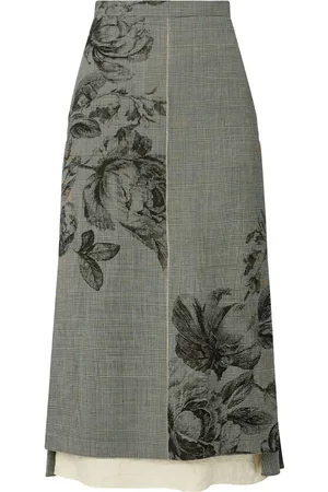 Erdem Jupe mi-longue à fleurs