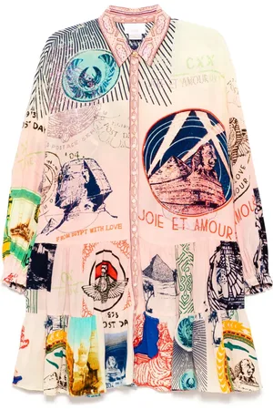 Camilla Robe courte à volants superposés