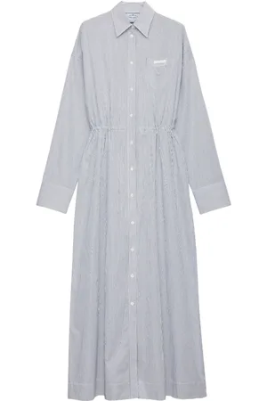 Prada Robe en popeline à rayures