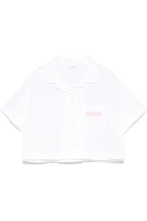 Palm Angels Chemise crop à motif ourson