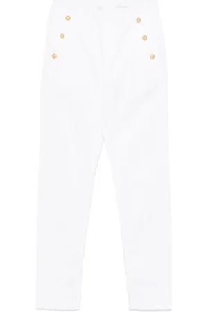 Balmain Pantalon à détail de logo