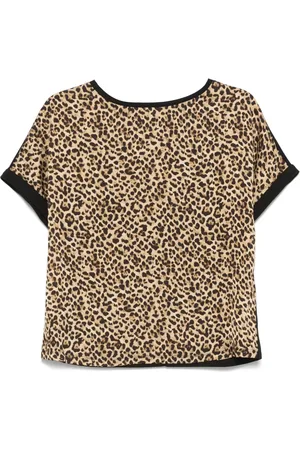 Liu Jo Blouse en soie à imprimé léopard