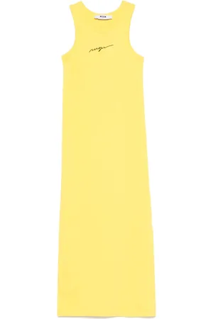 Msgm Robe à logo brodé