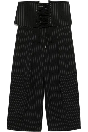 Jean Paul Gaultier Pantalon à fines rayures