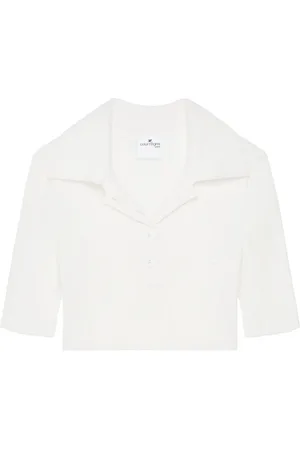 Courrèges Polo crop en maille