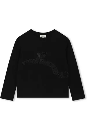 Lanvin T-shirt en coton à ornements strassés