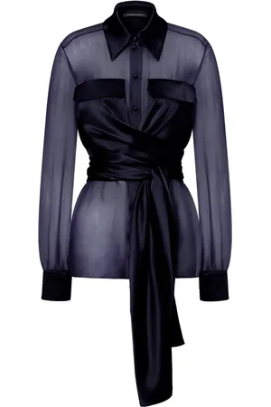 Alberta Ferretti Blouse à effet de transparence