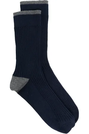 Brunello Cucinelli Chaussettes en maille nervurée