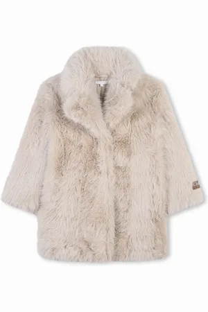 Chloé Manteau en fourrure artificielle à logo appliqué
