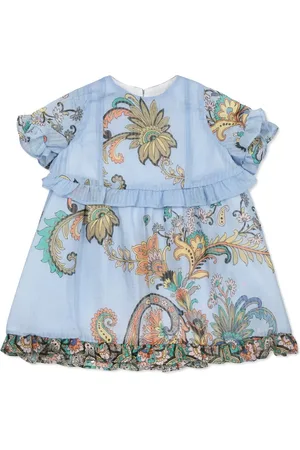 Etro Robe volantée à motif cachemire