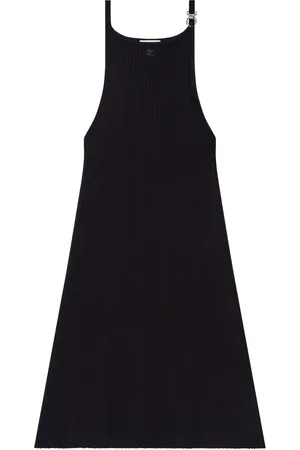 Courrèges Robe nervurée à détail de boucle