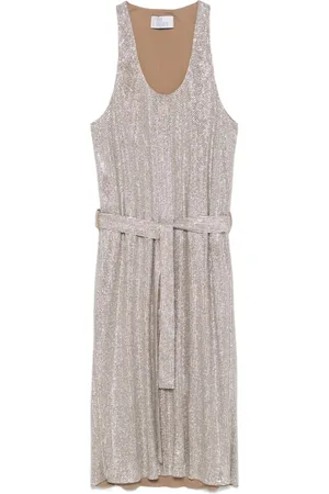 GIUSEPPE DI MORABITO Robe mi-longue à ornements en cristal