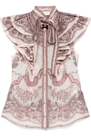 ZIMMERMANN Blouse imprimée à volants