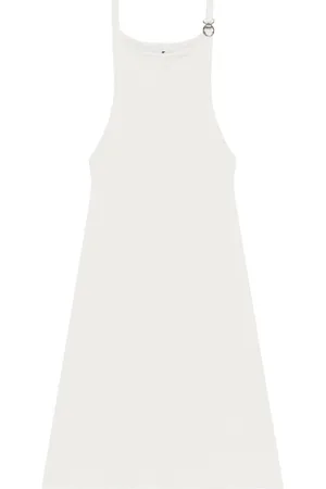 Courrèges Robe nervurée à détail de boucle