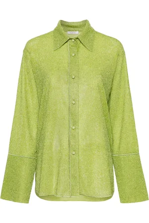 Oseree Chemise métallisée à manches longues