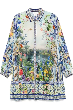 Camilla Robe courte à imprimé abstrait