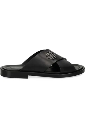 Roberto Cavalli Claquettes à monogramme Mirror Snake