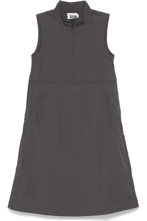 Izzue Robe mi-longue à col montant zippé